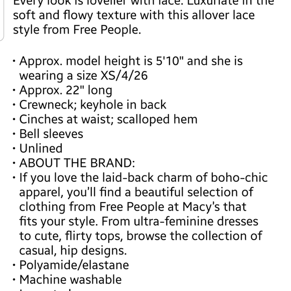 Free People Olivia Lace Top - Picture 10 of 13